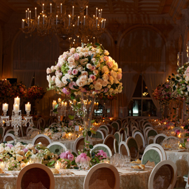 montage floral de table - mariage 